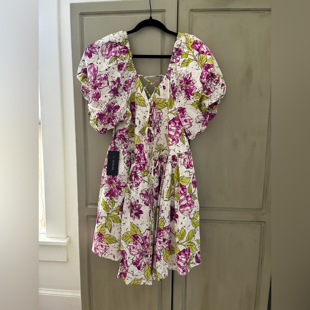 NWT 11 HONORE FLORAL FREYA MINI DRESS SZ 22 - Picture 5 of 12